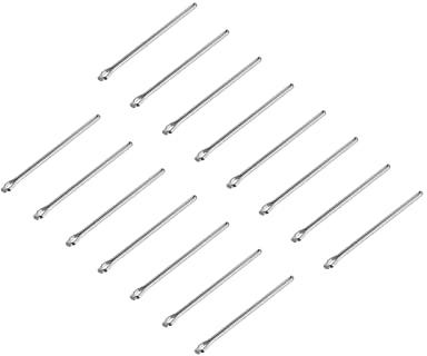 sourcing map 15Stk 18mm Uhrband Link Sicherungsstift 0.8mm Armbänder für Reparatur Silberton