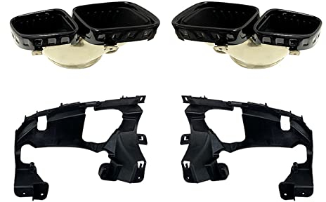 Auspuff Endrohr Für Mercedes Für Benz GLE53 GLE63 Für AMG W167 2020-2022 Edelstahl Quad Endrohr Endschalldämpfer Auspuffblenden Mit Rahmenabdeckung Hinten SchalldäMpfer Rohr