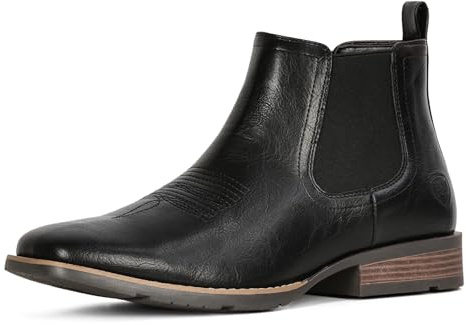 IUV Cowboy Boots For Men Ankle Boots Western Boot Casual Dress Slip On Chelsea Men