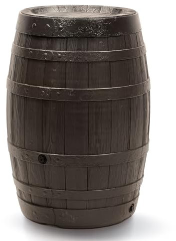 Regentonne Bordeaux 430 Liter braun Regenwassertank rund aus UV- und witterungsbeständigem Material. Regenfass BZW. Regenwassertonne mit kindersicherem Deckel