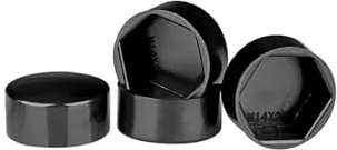 Sechskantmutter, flacher Kopf, Kunststoff-Schutzkappe, Außensechskantschraube, dekorativ(Black,20pcs 16X11XM10)