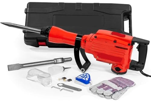 Martello demolitore Martello demolitore elettrico da 2200 W, trapano elettrico, barra demolitrice for calcestruzzo, punte e scalpelli, set di scalpelli