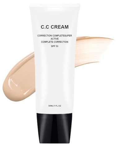CC crema correzione del colore, fondotinta completamente coprente, SPF 50, impermeabile e resistente al sudore, CC Cream, idratante e durevole, correttore naturale, tono della pelle e cura della pelle