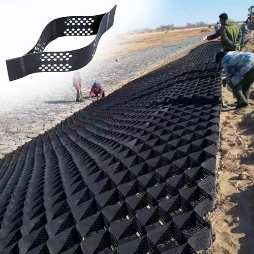 Caillebotis en plastique Géogrille de pentes de grille de gravier, grilles de stabilisation d'allée, grille de sol de 1 à 10 m de long, géocellule parfaite for les patios/remises/parking/jardin Caille