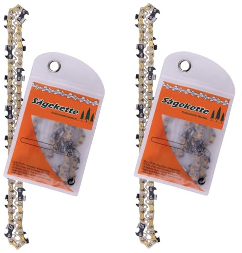 DIY-24H | 2 catene per motosega, scalpello completo, lunghezza di taglio 25 cm, 1,3 mm, 3/8, 40 TG, compatibile con Alpina, Dolmar e molto altro ancora