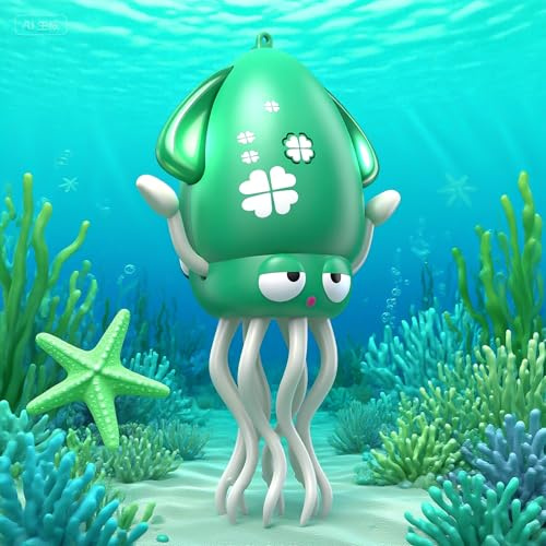 Smalody Juguete Pulpo Bailarín Inteligente con Luces LED y Música Turquesa