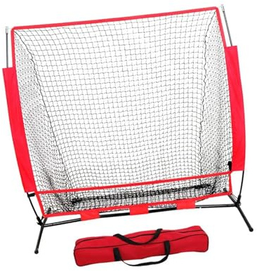 Rete da baseball 5ftx5ft allenamento Accessori Attrezzatura Aiuto for l'allenamento softball for catturare e lanciare