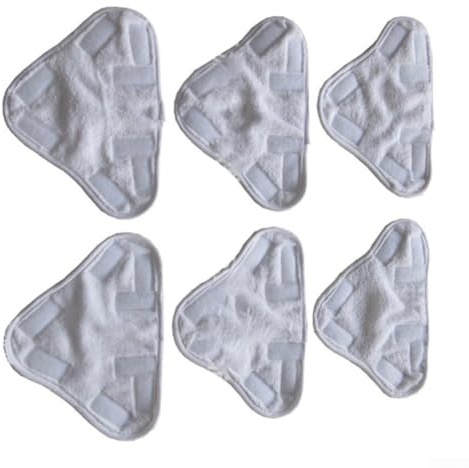 Cubiertas planas de fibra triangular para trapeador de vapor, juego de 6 paños reutilizables diseñados para eliminar la suciedad y las manchas de varias superficies de manera eficaz