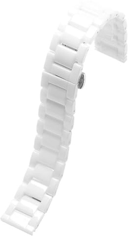 20mm 22mm keramiskt klockbandsbyte Snabbkopplingsrem for kvinnor män(White,20mm)