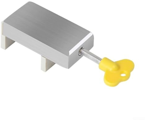 AugustknowU Fijador de límite de ventana con llave para deslizamiento para ventanas, se adapta tanto a pistas deslizantes verticales como horizontales sin modificación ni perforación (A)