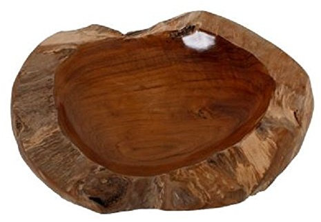 Dekoschale Teak Debby Deko Holzschale Schale Blatt Tischdeko