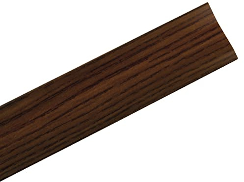 Amig - Bodendichtleiste - 820 mm x 40 mm - Stufenübergangsleiste und Klebstoff - Kantenabdeckung für Holzverbindungen aus Holz, Parkett, Terrassendielen, Marmor und Fliesen - Aluminium Nussbaum dunkel