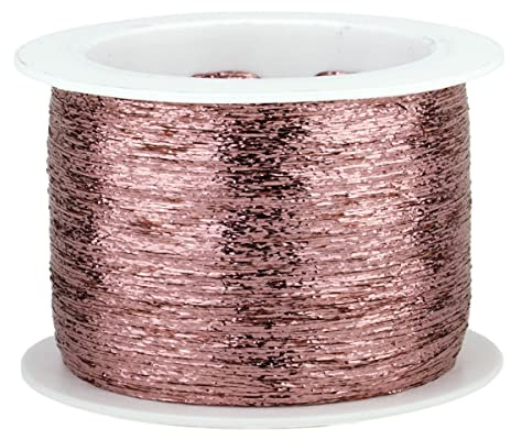 NEUHEIT aus der Collektion Woolly Hug`s 1000m Glitzer - Farbe 303 rose - metallisiertes Beilaufgarn zum Mitstricken oder Mithäkeln
