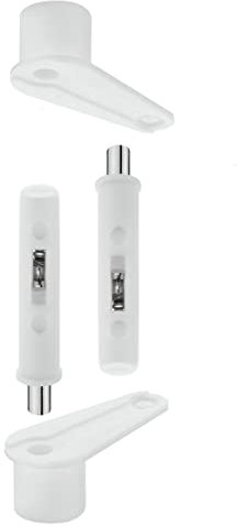 Pair Hafele Pivot Hinge 140° Without Stop for Flush Mounted Door (White)