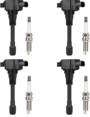 4Pcs UF549 Ignition Coil Pack and 9029 Iridium Spark Plug Compatible with Nissan Altima Versa Sentra Rogue Cube QX60 NV200 2.5L 2.0L 1.8L 1.6L