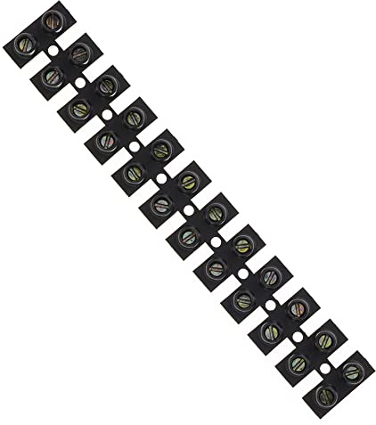 16A Amp Bloque De Terminales, Terminales Eléctricos De 12 Vías, Polietileno Negro Tiras De Conectores Eléctricos, Chocolate Chock Bloques Para Cables De Conexión/Unión