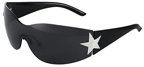 Dacitiery Retro Star Wrap Sunglasses Unisex