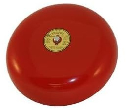 Red Fire Alarm Bell, 10 Inch 120 Volt