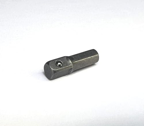 1/4 Hex Male to 1/4 Square Drive Male Drill Adapter Coupler Converter 25mm Bit