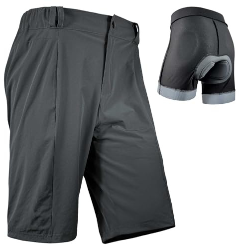 Wulibike Shorts de vélo de Montagne pour Hommes 2 en 1 avec Rembourrage Le Cyclisme d'été Équipement de Cyclisme pour Hommes