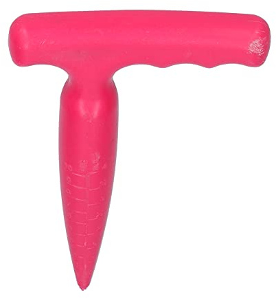 WOHPNLE Zwiebelpflanzer, Kunststoff Gartenlocher Tragbarer Kunststoff Lochgräber, Sämlingstanzer Zum Umpflanzen Von Sämlingen Pflanzen Von Gartenbedarf(Rosa)
