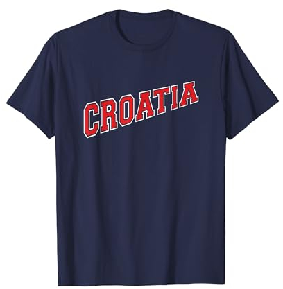 Kroatien Varsity Text Euro Fußball T-Shirt