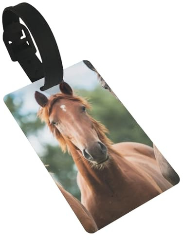 Gepäckanhänger für Koffer, Kofferanhänger, Identifikatoren für Damen, Herren, Reisen, schnell erkennen, Gepäck, Koffer, Tiere, Pferde