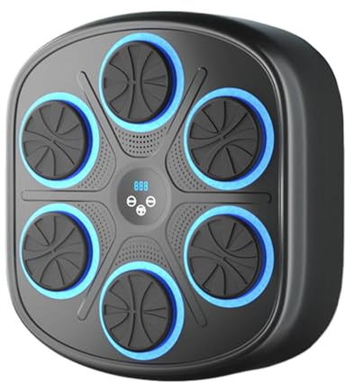 Baoblaze Elektronische Musik Boxmaschine mit 9 Trainingsmodi, Boxwand-Zielscheibe für Erwachsene/Kinder, Music Boxing Machine mit LED, Home-Gym-Boxtrainer mit Licht für Kampfsport Taekwondo