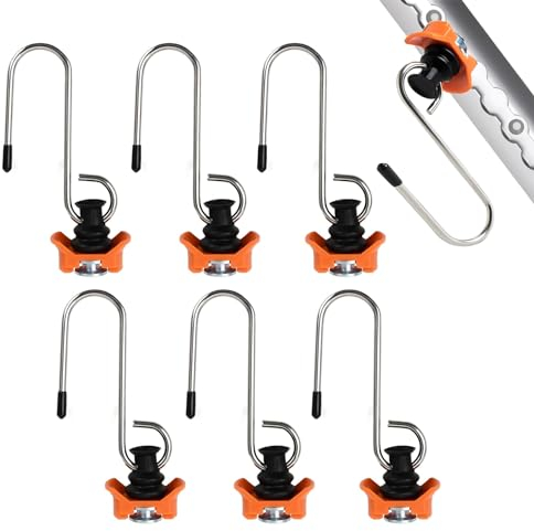 JurciCat 6 Stück Airlineschiene Zubehör Airlineschiene Fitting zum Aufhängen Airlineschiene Fitting Für Lieferwagen Wohnmobile LKWs