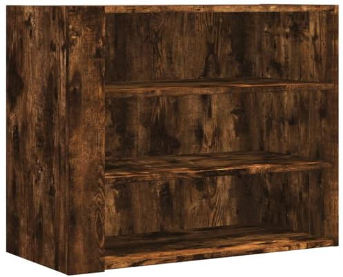 vidaXL Väggskåp rökfärgad ek 75x35x60 cm konstruerat trä, hängskåp, väggförvaring, väggförvaringsenhet, flytande skåp, väggmonterat badrumsskåp