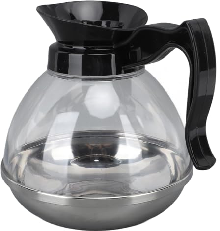 Cafetera, jarra de café de repuesto, jarra de café, cafetera universal con agarre negro y boquilla ajustada para cafetera y estufa