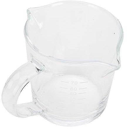 Amosfun 2 Stk Milch tasse Kaffeetasse Kaffee messen Espressokanne klare Kaffeetasse messbecher Glasbecher Kaffeebecher Espressotasse transparenter Milchbecher transparente Kaffeetasse
