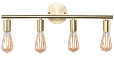 SSNCcNC Retro Wandleuchte 4-Flammig Spiegelleuchte Vintage Badlampe Antik Art Spiegellampe Wandleuchten Wandbeleuchtung Loft Schlafzimmer Wohnzimmer Badezimmer Schminklicht E27 Fassung