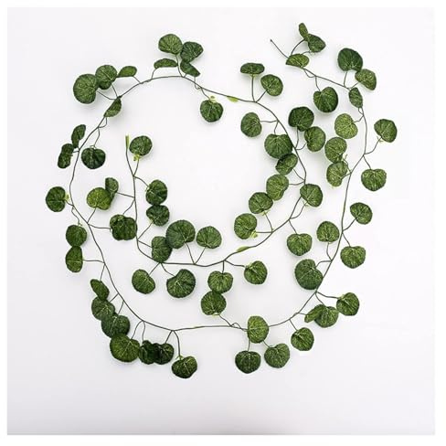 Décoration de mariage, vigne artificielle, fausses feuilles vertes, guirlande de fausses plantes suspendues, lierre, intérieur et extérieur, arche de porte, maison, décoration murale de mariage(Hai Ta