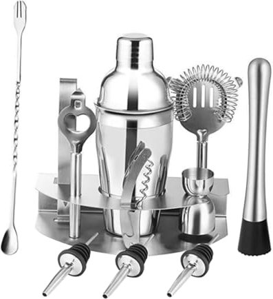Cabilock 12piezas Cocteleras De Acero Inoxidable Herramienta Profesional para Kit Mezclador De Bebidas para Bar Restaurante Uso Coctelería