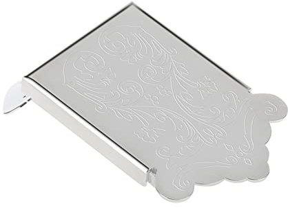 Saitenhalter für Mandoline-Gitarre, Premium-Steg-Ersatz, Elegante Skulptur, 3 Schrauben [einfache Installation], Gold, Silber, Schwarz (Silber)