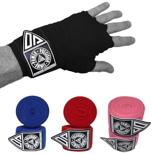 Dynamix Athletics Boxbandagen Vision 3,50m - Elastische Handbandagen für MMA Boxen Kickboxen Muay Thai Sparring - Mit Daumenschlaufe und Rubber-Logo