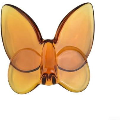 VRTYVEYBB Groß für Kristall Schmetterling Figur Sammlerstücke, Kunst Glas Dekorativer Briefbeschwerer Ornament für Kristall Dekor Schmetterling Ornament für Zuhause Wohnzimmer (orange)