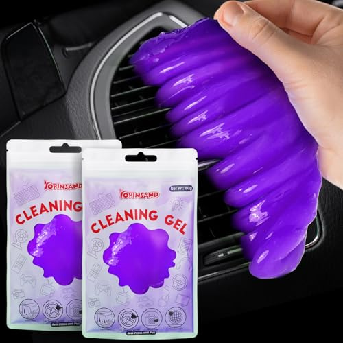 YOPINSAND Gel per la Pulizia dell'auto, Confezione da 2 Attrezzi universali per la Pulizia dell'auto, spatola per la Pulizia dell'auto, detergente per la Tastiera dell'auto, Gel per la Pulizia della