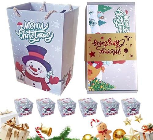 Scatole Di Natale Borsa vuota pieghevole, kit festa uomo donna caramelle | Scatola Natalizia A Rimbalzo Per Cioccolatini E Denaro Per Donne Bambini Compleanno San Proposta Vacanza Famiglia Casa Fe