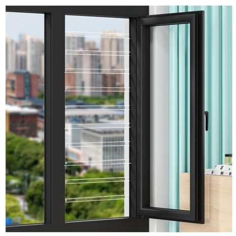 Barre di sicurezza invisibili per finestre, regolabili, verticali, griglia di ricambio per finestre, balconi, guide di sicurezza per cucina e bagno (trasparente, 5 pezzi, larghezza 70 cm)