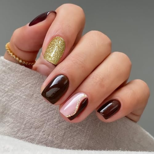 JMEOWIO Autocollant Ongles Gel UV Paillettes French Tip Gel Nail Art Stickers Semi-durci Stickers Ongle Deco Ongle Design Manucure