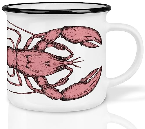 Ligarti® Keramiktasse [Das Original] Design Mug & handveredelter Becher I Tasse mit Tiermotiv, spülmaschinengeeignete Kaffeetasse, Teetasse, Cup (Hummer)