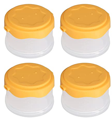 Petjoyful, 4 Uds., tarros de almacenamiento de alimentos para bebés, reutilizables, a prueba de fugas, portátiles, impermeables, multifuncionales, contenedores de almacenamiento