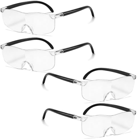 4 Pcs Magnifying Glasses for Reading, Close Work, Hobbies
