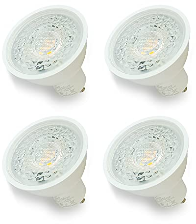 Sweier Lampadine LED GU10, Bianco Caldo 3000K 430Lumen(Risparmio Energetico, Lunga Durata, Flicker Free), 5W Equivalente a 50W di faretto Alogeno, Non Dimmerabile Set di 4