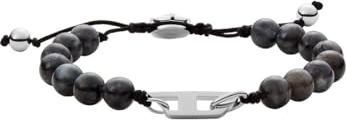Diesel Herren Halbedelsteinarmband mit Schieberverschluss