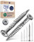 Viti a testa bombata per terrazze, 5 x 70, in acciaio inox A2, viti a testa bombata Torx, 5 mm, spesse, 100 pezzi, viti per legno Torx, 70 mm, lunghe in acciaio inox V2