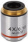 Objetivo de Microscopio Acromático Plan 4X, Lente de Objetivo Acromático, Lente de Objetivos Acromáticos de Microscopio Biológico con Rosca RMS de 20,2 Mm, Elimina Reflejos No