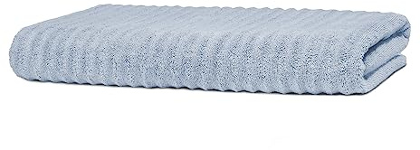 Merana Oslo bastu och strandhandduk | extra stor | absorberande, mjuk och luddfri | frottélyxkvalitet | 100 % bomull | Oeko-TEX | 590 GSM (Arctic Blue, bastuhandduk (80 x 200 cm))